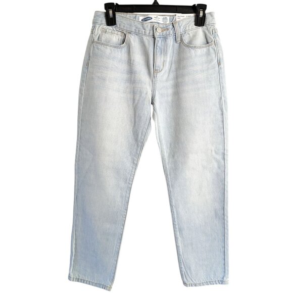 Old Navy The Power Jean Perfect Straight Light Wash Adjustable Waist 14 NWT - Picture 2 of 7